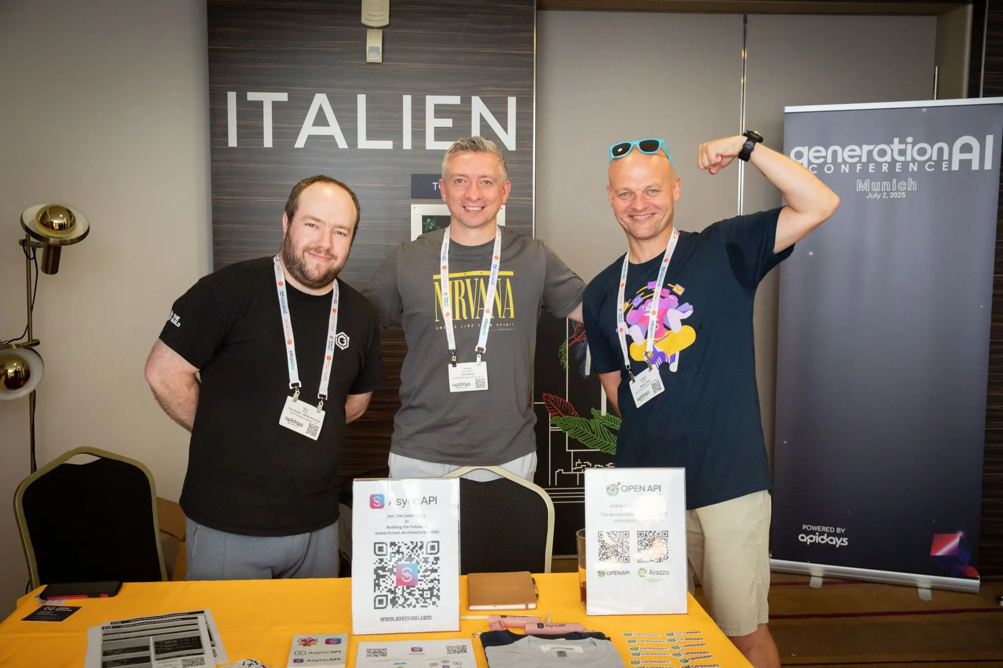 Booth in Munich From left: Ben, Frank, Lukasz.